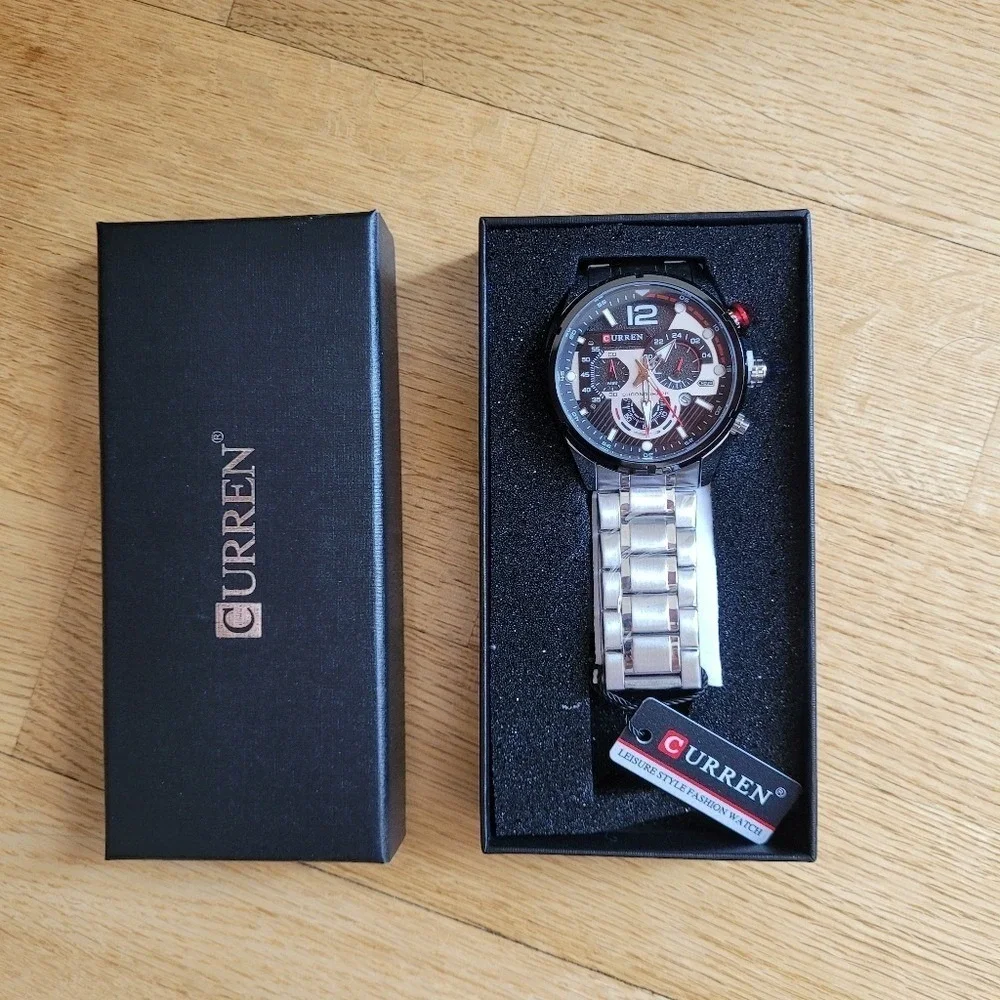 CURREN Stylish Chronograph Stainless‎ Steel Watch for Men